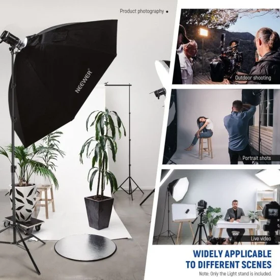 neewer 400cm  25-30-35-40mm air cushion light stand _ black